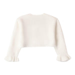 Sarabanda Coprispalle Tinta Unita con Applicazioni per Bambina 0B431 BIANCO SARABANDA 