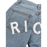 John Richmond Bermuda In Denim Tinta Unita con Logo per Bambino RBP25031BE AZZURRO JOHN RICHMOND 