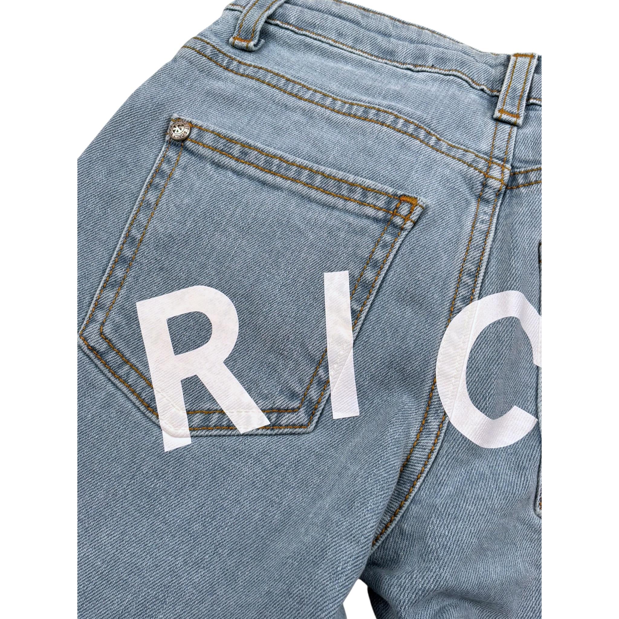John Richmond Bermuda In Denim Tinta Unita con Logo per Bambino RBP25031BE AZZURRO JOHN RICHMOND 