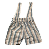 Never Too Bermuda-Shorts mit Hosenträgern, mehrfarbig, gestreiftes Muster für Neugeborene