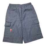 Kejo Einfarbige Bermudashorts mit elastischer Taille Blau für Jungen