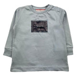 CESARE PACIOTTI shirt girocollo tinta unita con stampa Azzurro per Neonato TSP5371BX AZZURRO CESARE PACIOTTI 