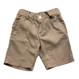 Emanuel Pris Einfarbige Bermuda-Shorts mit elastischer Taille in Beige für Neugeborene