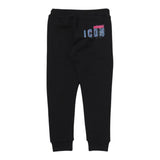 DSQUARED2 pantalone tuta tinta unita con logo Nero per Bambino DQ2056J NERO DSQUARED2 