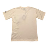 Kejo Einfarbiges T-Shirt mit Rundhalsausschnitt und Tasche in Elfenbein für Jungen