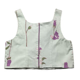 Dixie Top Armloch einfarbig mit blauem Fantasy-Print für Mädchen
