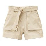Twinset Short Einfarbig Mit Gürtel Und Elastischer Taille Sand Für Mädchen
