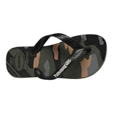 Havaianas Flip-Flops, einfarbig, mit grünem Militärmuster, für Jungen