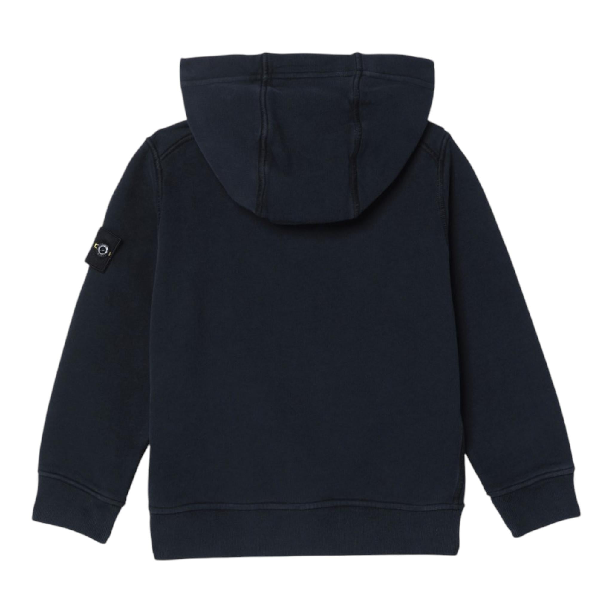 STONE ISLAND felpa tinta unita con zip e cappuccio Blu per Neonato 811660720 BLU STONE ISLAND 