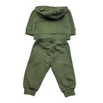 Moschino Completo 2 Pezzi Felpa-Pantalone Tinta Unita per Neonato MMK05D VERDE MOSCHINO 