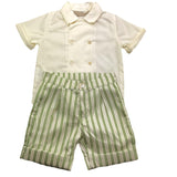 La Stupenderia Completo 2 Pezzi Camicia-Bermuda per Neonato CCCT67 BIANCO LA STUPENDERIA 