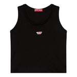 Diesel Canotta Tinta Unita con Logo per Bambina J02238 NERO DIESEL 