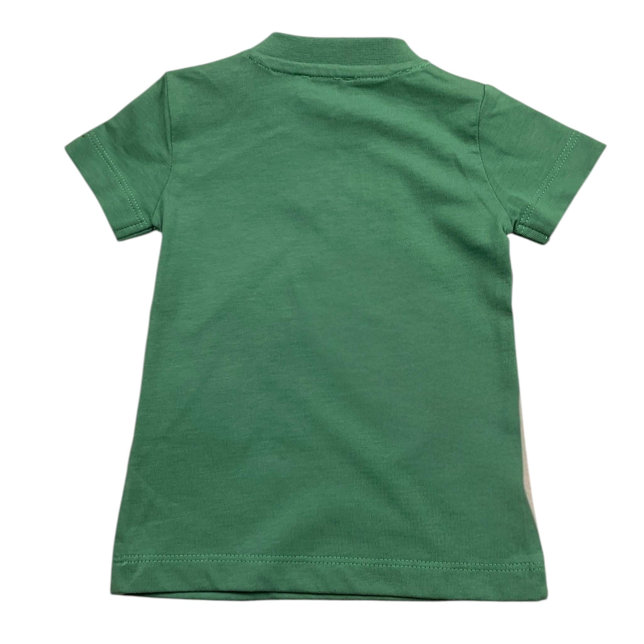 TRUSSARDI t-shirt girocollo tinta unita con stampa Verde per Neonato TIA25014TS VERDE TRUSSARDI 