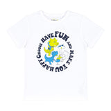 Losan Einfarbiges Rundhals-T-Shirt mit weißem Aufdruck für Jungen