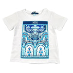 Move T-Shirt Tinta Unita Girocollo con Stampa per Bambino PRINTBIA BIANCO MOVE 