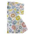 Janice Camicia Tinta Unita Mezza Manica con Fantasia Fiori per Bambina JN443B BIANCO JANICE 