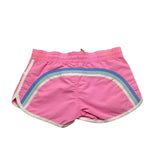 Sundek Einfarbiger Bermuda-Badeanzug mit rosa Aufdruck für Mädchen