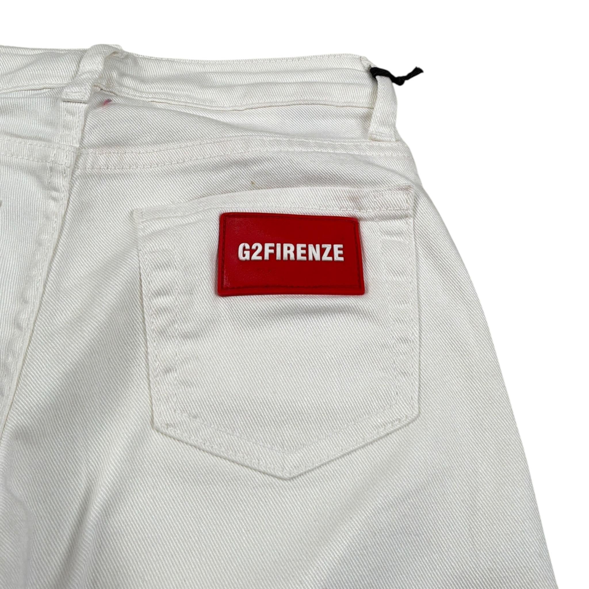 G2Firenze Jeans tinta unita con Bottoni Bianco per Bambino 00597 BIANCO G2FIRENZE 