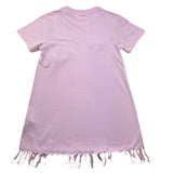 Saint Barth Abito Mezza Manica Tinta Unita con Frange per Bambina ABY ROSA SAINT BARTH 