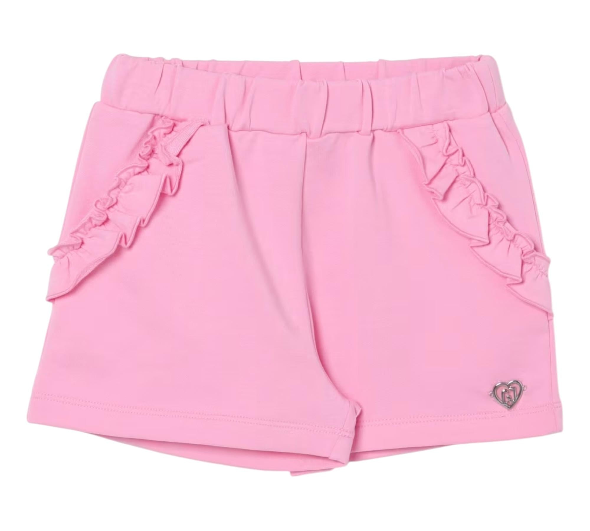 Liu Jo Short Tinta Unita con Logo per Neonata KA5083 ROSA LIU JO 