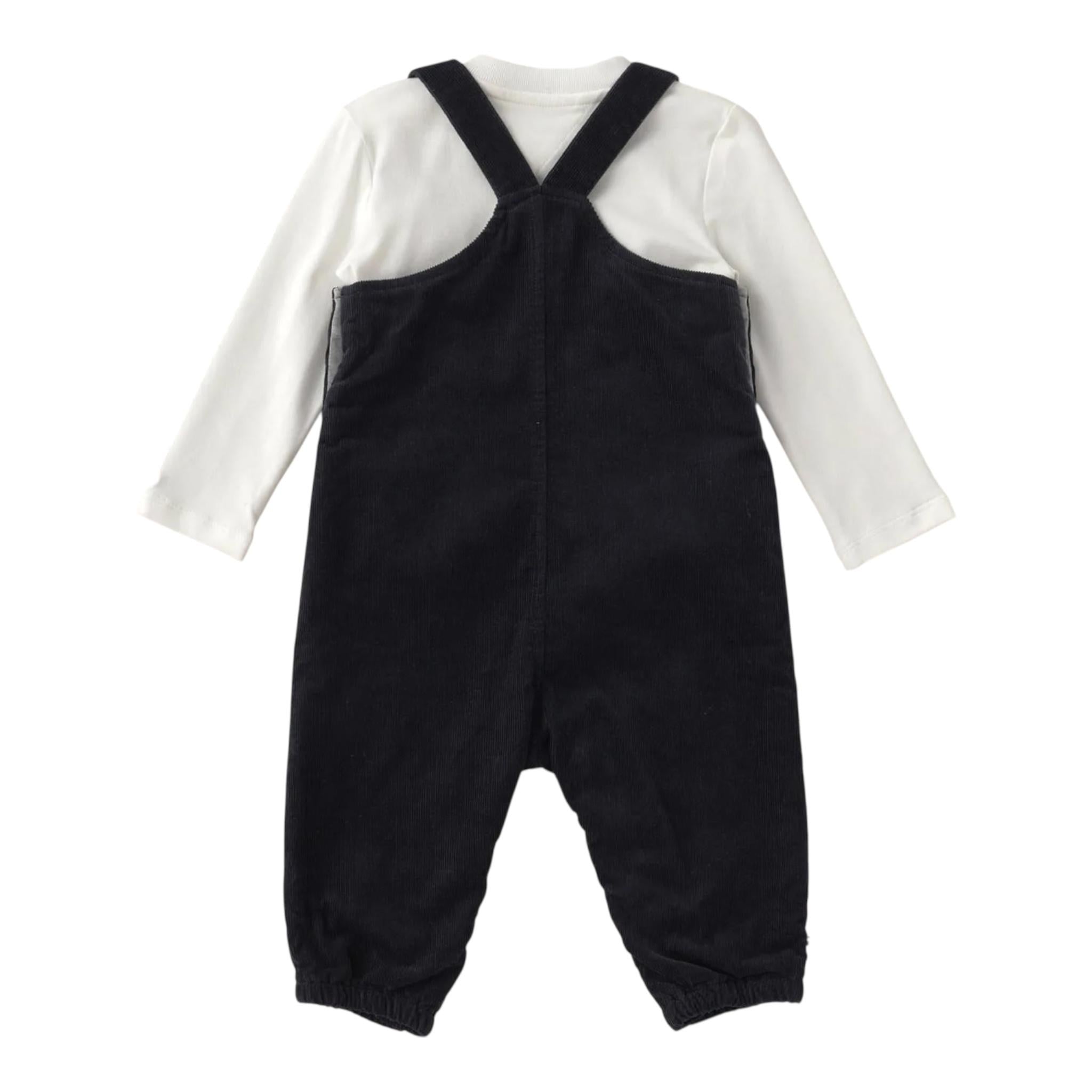 TOMMY HILFIGER completo 2 pezzi shirt-salopette bicolore Bianco/blu per Neonato KN0KN01920 BIANCO/BLU TOMMY HILFIGER 