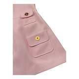 Elisabetta Franchi Abito Giromanica Tinta Unita con Bottoni In Contrasto per Bambina EFAB584X ROSA ELISABETTA FRANCHI 