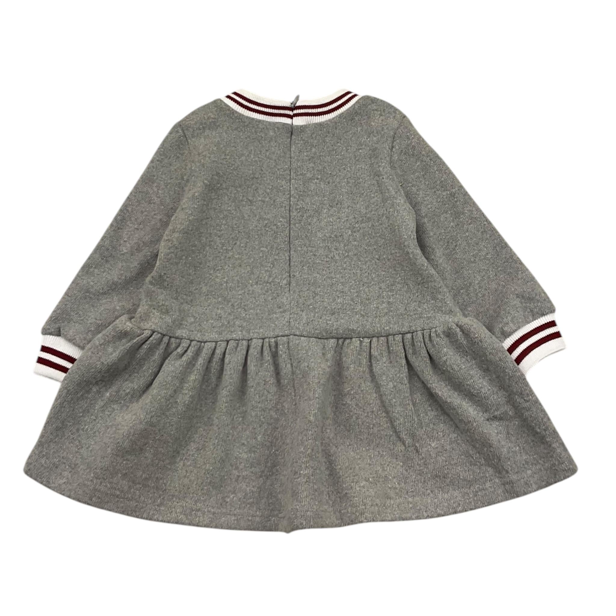 LE BEBE' abito girocollo tinta unita con stampa in contrasto Grigio per Neonata LBG6129 GRIGIO LE BEBE' 