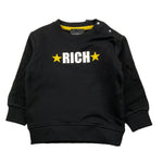 JOHN RICHMOND felpa girocollo tinta unita con stampa Nero per Neonato RIA24064FE NERO JOHN RICHMOND 