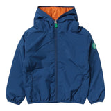 Save The Duck Zweifarbige Wendejacke mit Reißverschluss und Kapuze Blau/Orange für Jungen