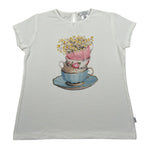 Magil T-Shirt Girocollo tinta unita con Stampa Panna per Neonata FN26070N PANNA MAGIL 