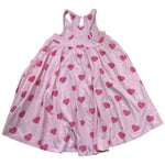 Saint Barth Abito Giromanica Tinta Unita con Stampa Cuori per Bambina MUSHA ROSA SAINT BARTH 