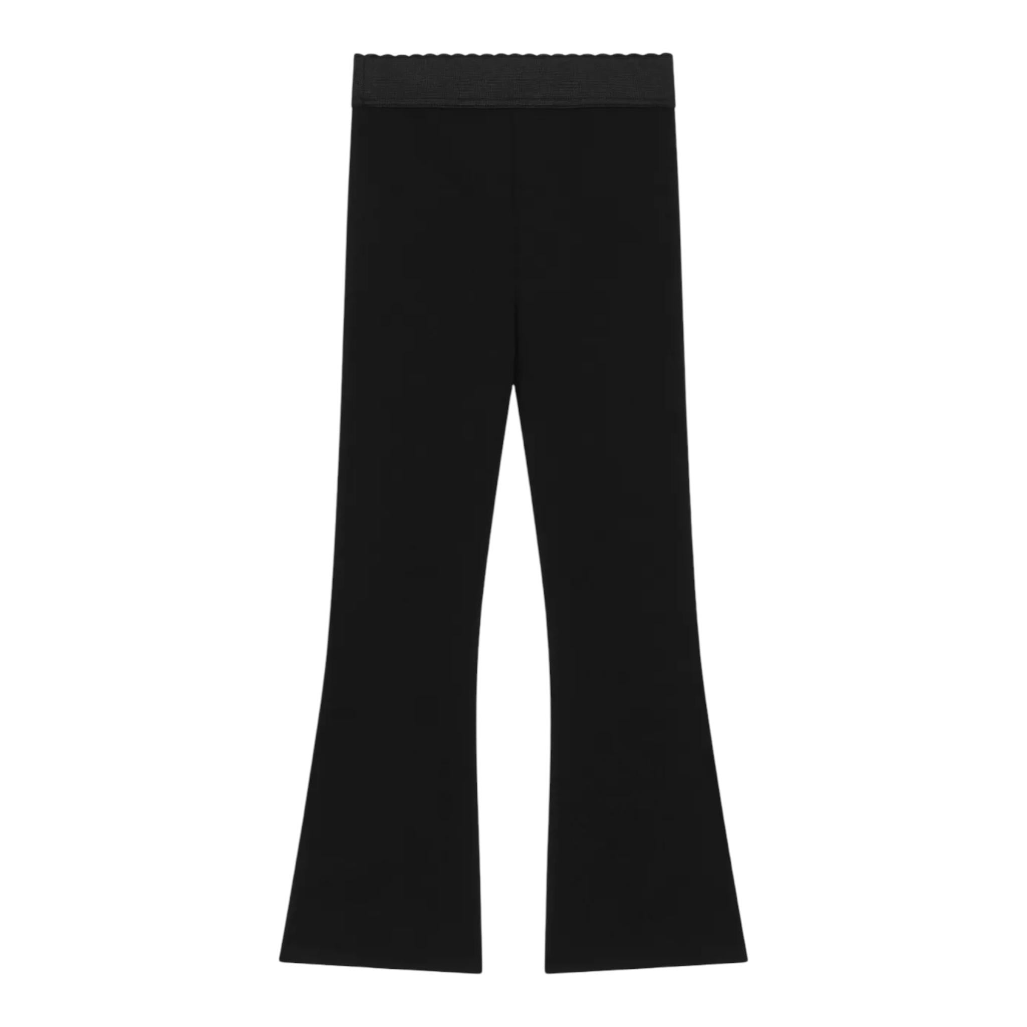 DOLCE & GABBANA pantalone modello a zampa tinta unita Nero per Bambina L5PC1 NERO DOLCE & GABBANA 