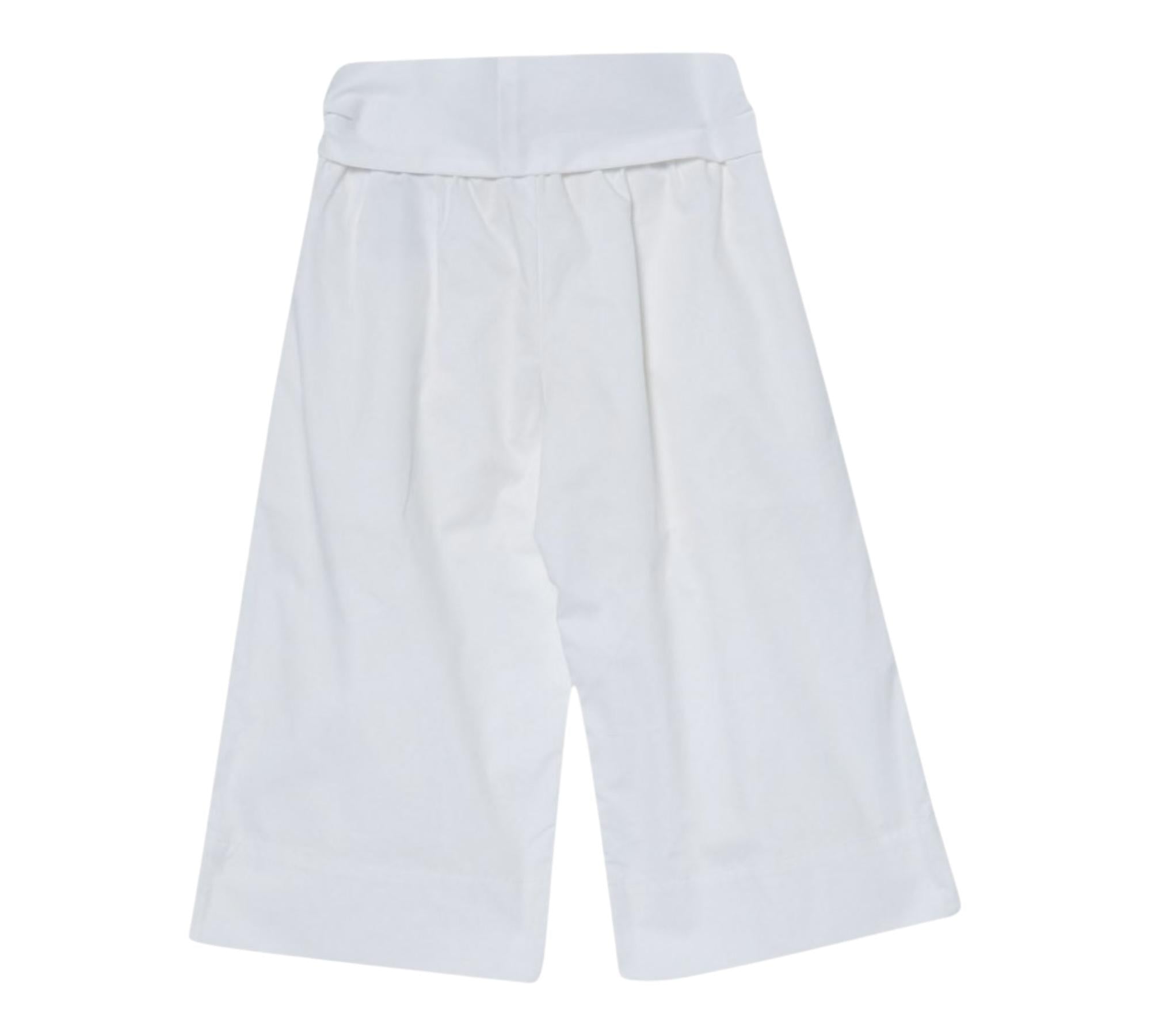Liu Jo Pantalone Tinta Unita Modello Palazzo per Neonata KA5063N BIANCO LIU JO 