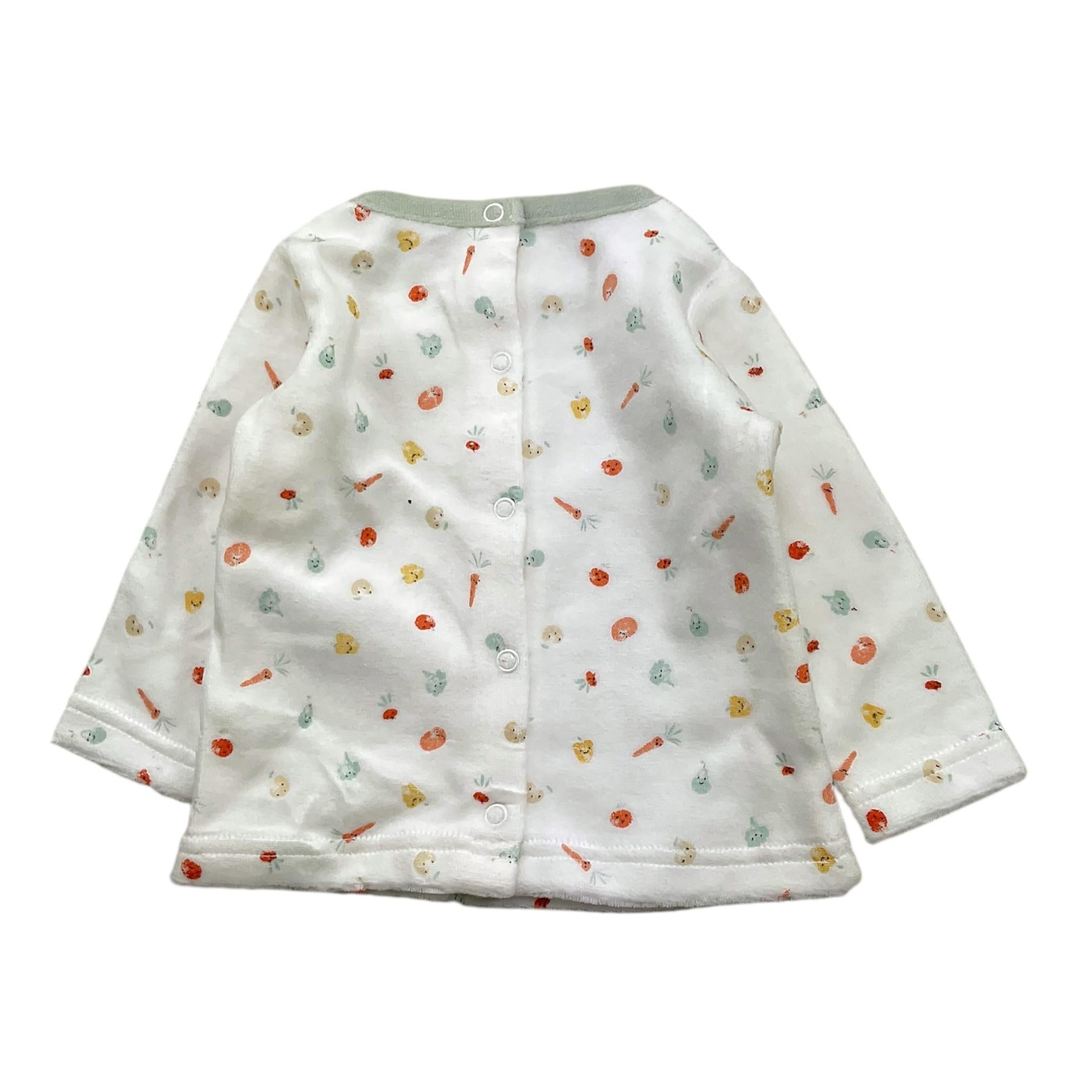 YATSI BABY completo maglia-fhettina tinta unita con fantasia a righe Bianco per Neonato 24200204 BIANCO YATSI BABY 