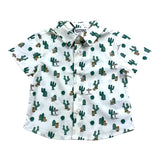 Moschino – Schlichtes Hemd mit Bären- und Kaktus-Print, Creme für Neugeborene