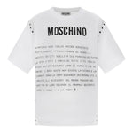 Moschino T-Shirt Girocollo Tinta Unita con Stampa per Bambino HQM050 BIANCO MOSCHINO 