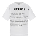 Moschino T-Shirt Girocollo Tinta Unita con Stampa per Bambino HQM050 BIANCO MOSCHINO 