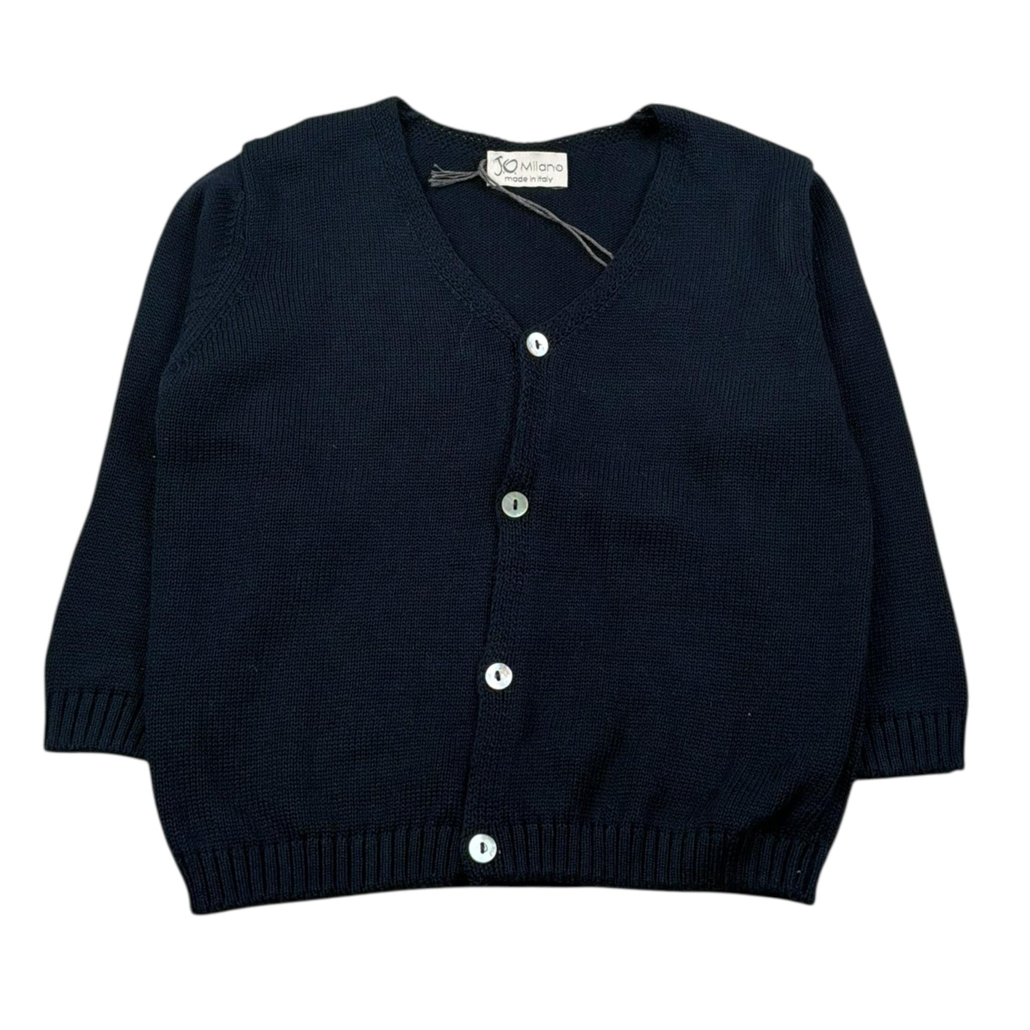J.O. Milano Cardigan Tinta Unita Scollo A V per Neonato 573Z2 BLU J.O. MILANO 