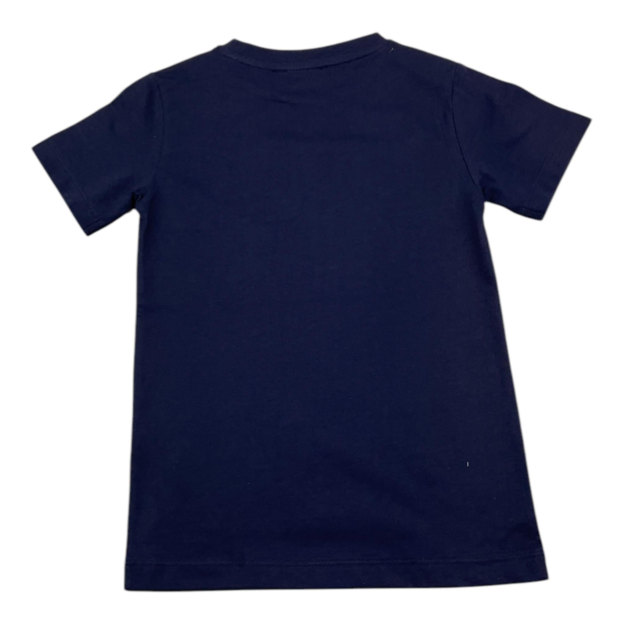 TRUSSARDI t-shirt girocoll tinta unita con stampa in contrasto Blu per Bambino TBA25081TS BLU TRUSSARDI 
