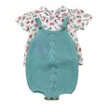 Juliana Completo 2 Pezzi Camicia-Salopette per Neonato 24201 BIANCO/VERDE JULIANA 