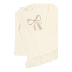 LIU JO abito manica lunga tinta unita con logo brillantinato Panna per Neonata HF4071 PANNA LIU JO 