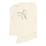 LIU JO abito manica lunga tinta unita con logo brillantinato Panna per Neonata HF4071 PANNA LIU JO 