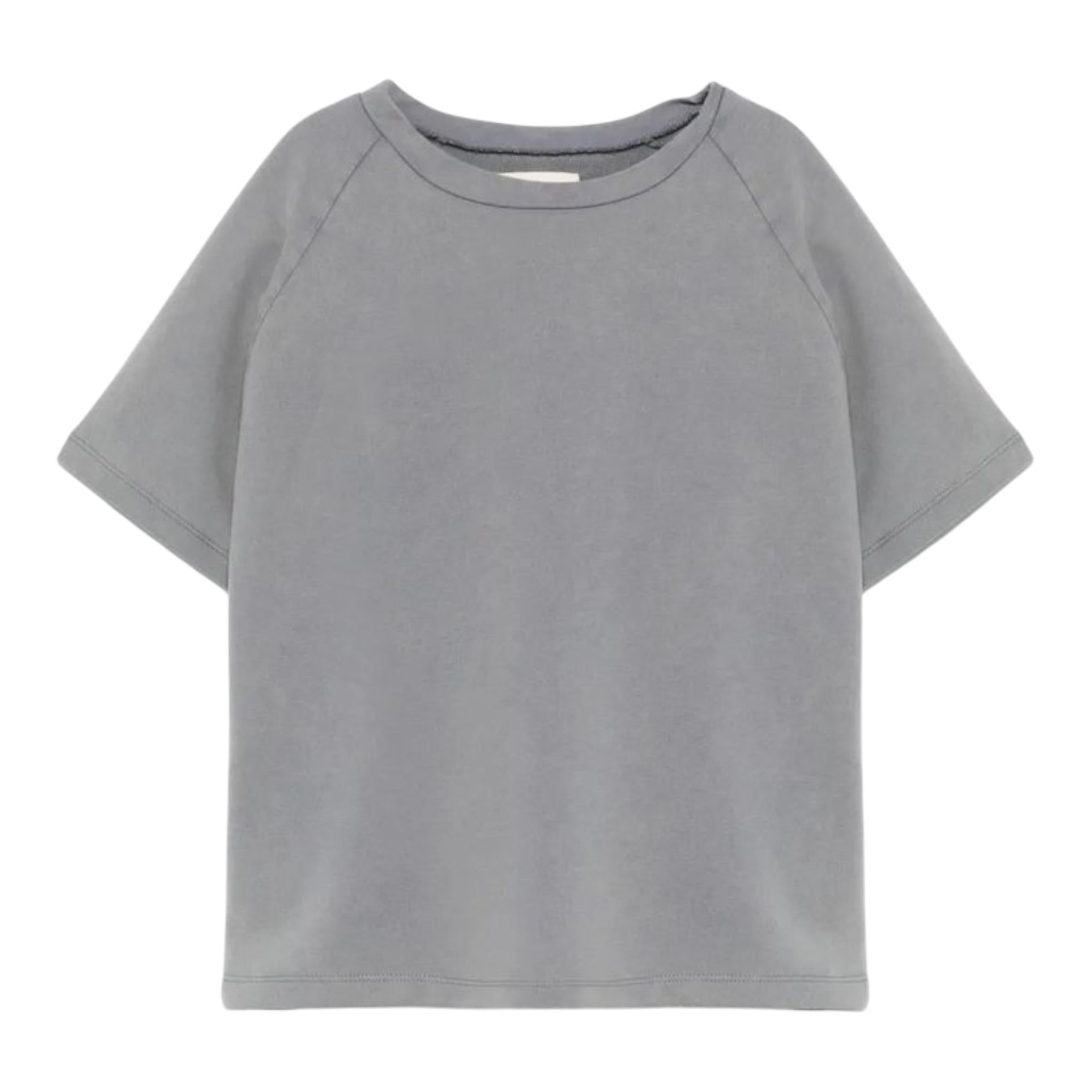 Dou Dou T-Shirt Girocollo Tinta Unita per Bambina DW8P51X GRIGIO DOU DOU 