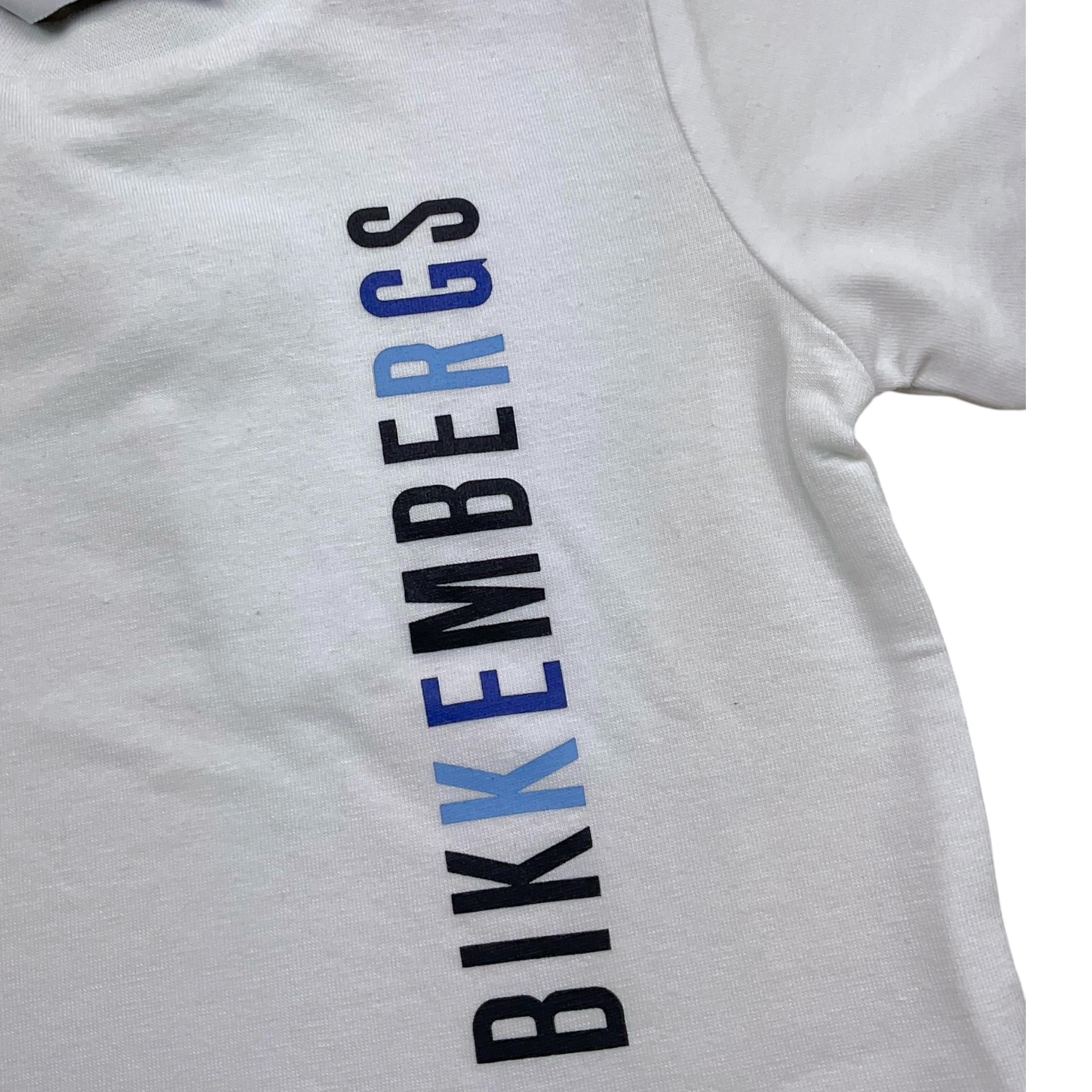 Bikkembergs T-Shirt Tinta Unita con Stampa per Neonato BK3433 BIANCO BiKKEMBERGS 