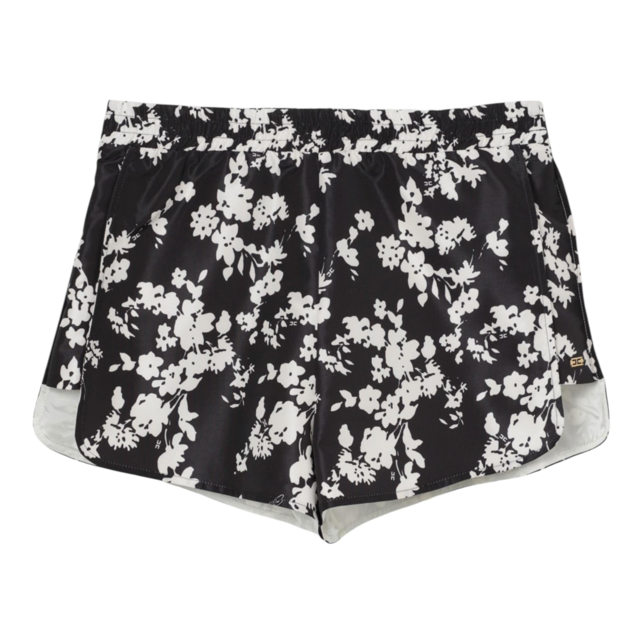 Elisabetta Franchi Short Tinta Unita Stampa Fantaisa per Bambina EFBE069 NERO ELISABETTA FRANCHI 