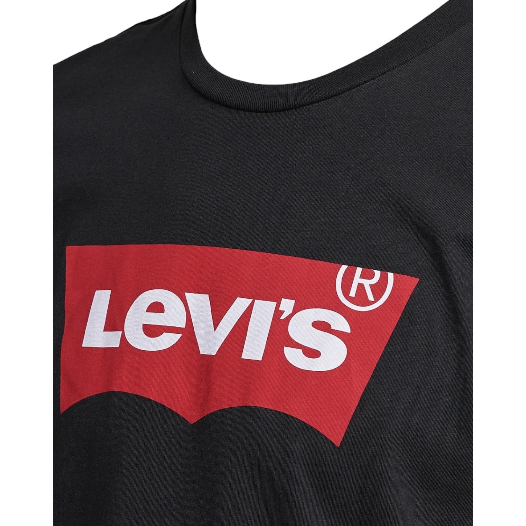 Levi'S T-Shirt Girocollo Tinta Unita con Stampa per Bambino 8E8157X NERO LEVI'S 