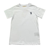Trussardi T-Shirt Girocollo Tinta Unita con Logo per Bambino TBP26002TS BIANCO TRUSSARDI 