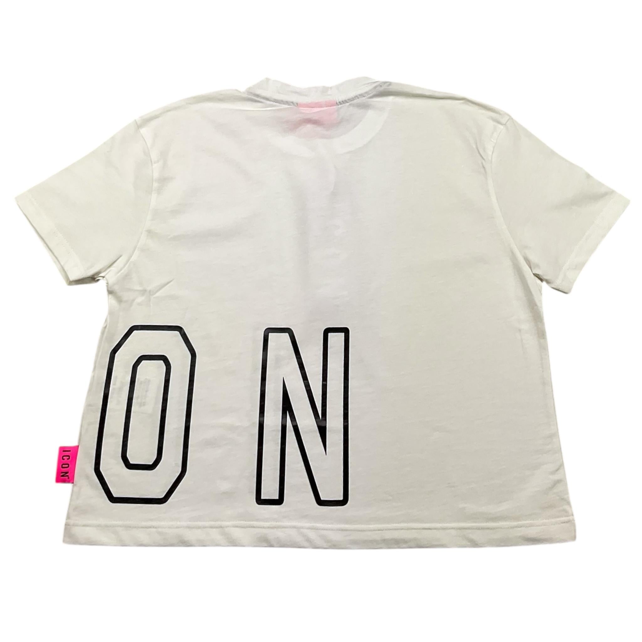 ICON t-shirt girocollo tinta unita con logo Bianco per Bambina IGKS00355 BIANCO ICON 