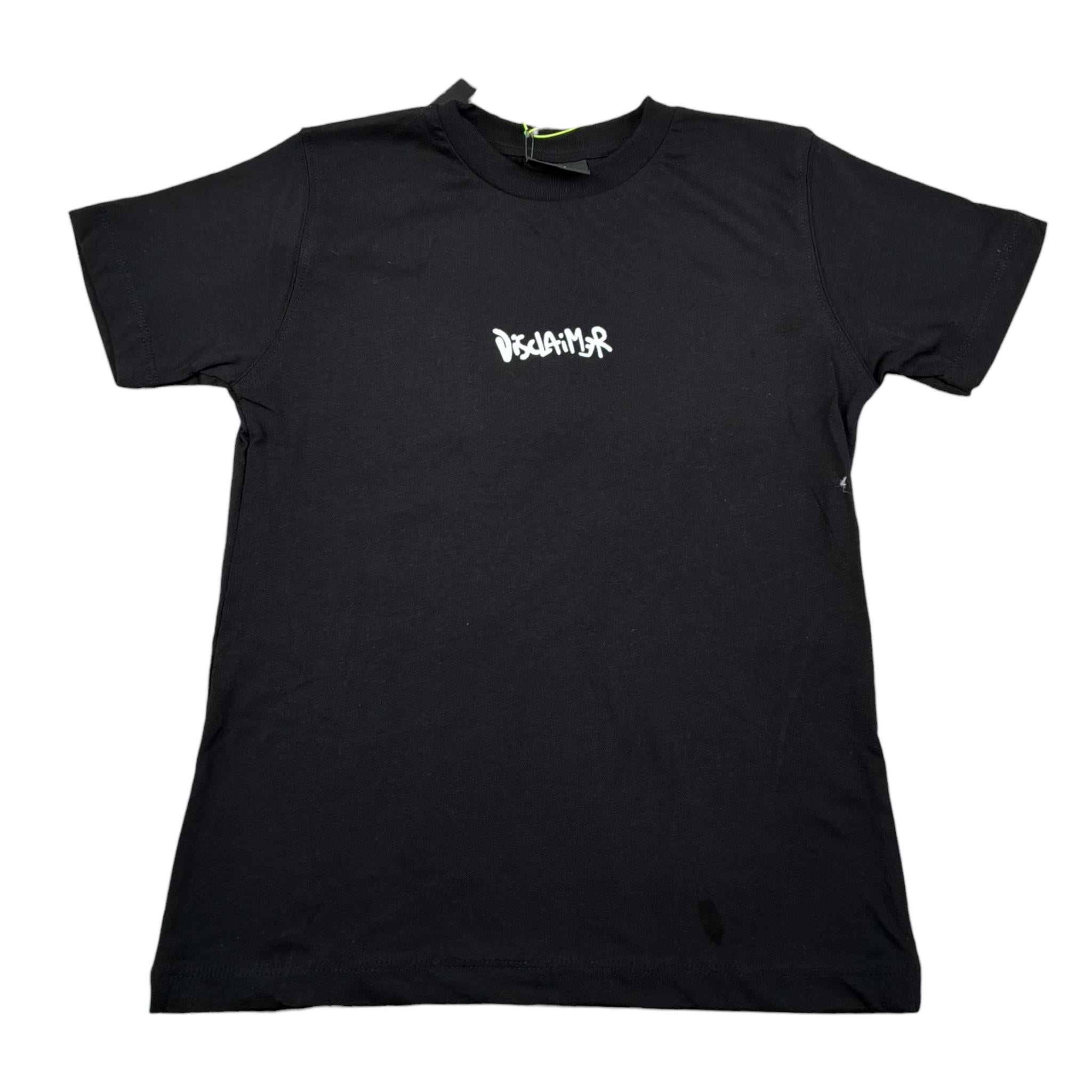 Disclaimer T-Shirt Girocollo Tinta Unita con Stampa per Bambino 25EDK58468 NERO DISCLAIMER 