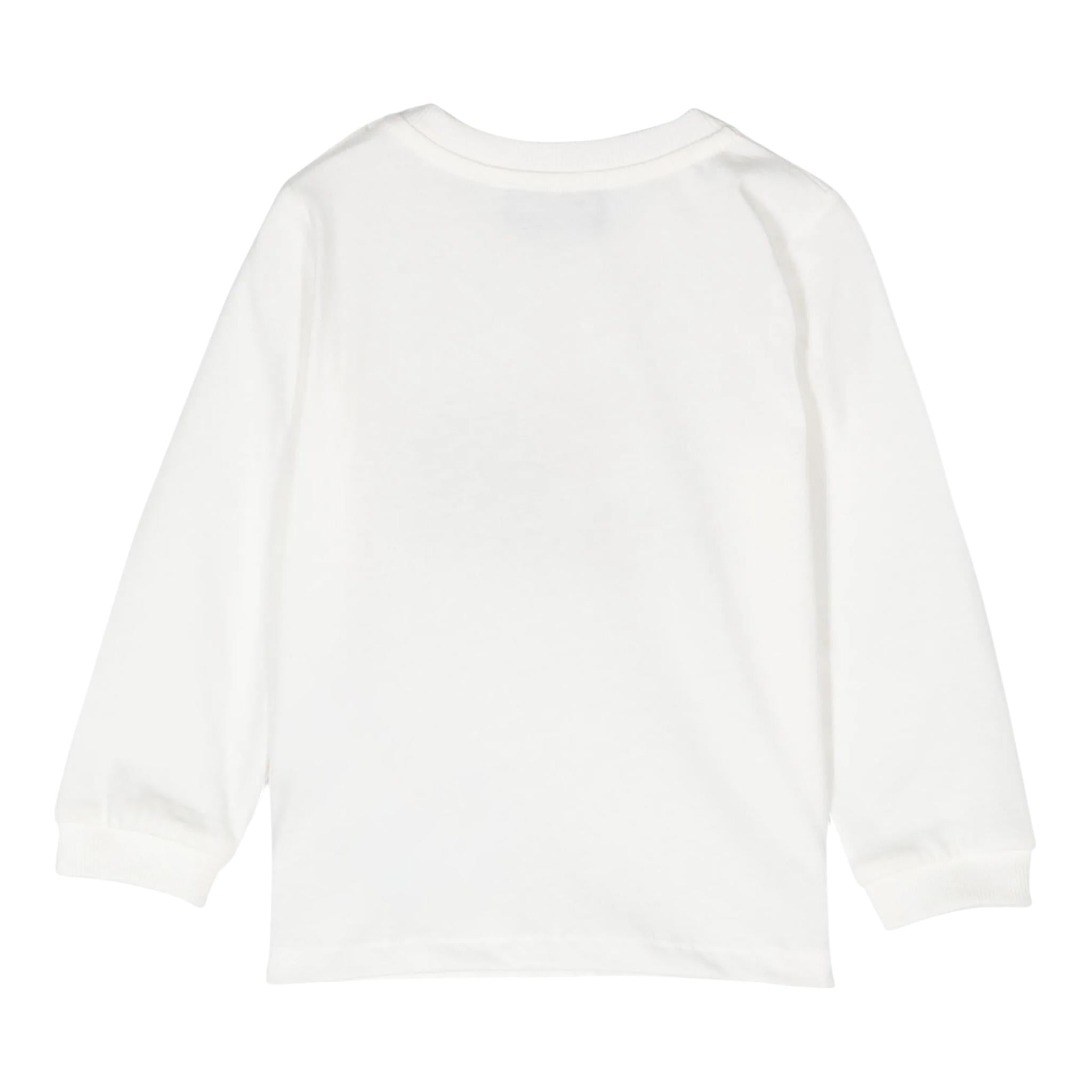 MOSCHINO shirt girocollo tinta unita con logo Bianco per Bambino MUO00VJ BIANCO MOSCHINO 